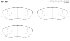 ��������� ������� /�������� ������ /����� /JFBK ��� Honda CR-V 2001-2006 RD4 RD5 HN-484 A-662WK PF-8484 TG455C MN299M MN395M D5116M Front Honda CR-V 0...