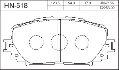 ��������� ������� /�������� ������ /����� JFBK ��� Toyota ����������� HN-518 TG-1518 PF- MN-442 D2253 FR Toyota �������� ����� JFBK HN518 HN518 ����