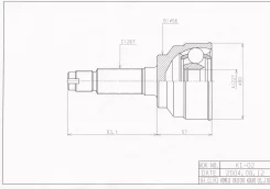 ���� �������� /�������� ������ /����� HDK ��� Kia Sephia 1999- Spectra 1991- 22*56*26 KI-002 OK25425400 225626 Kia Sephia 99 Spectra MT 91- HDK KI002...