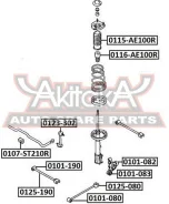 ������ ������� ������������� D15 Toyota Toyota Caldina AT210/ST210 1997-2002 ASVA 0107-ST210R 0107ST210R ����
