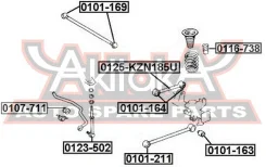 ������ ������� ������������� D17 Toyota Toyota LAND Cruiser Prado 90 1996-2002 ASVA 0107-711 0107711 ����