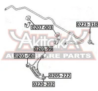 ������ ��������� ������������� D20 Nissan Nissan Primera P11 1996-2001 ASVA 0207-003 0207003 ����