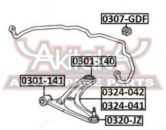 ������ ��������� ������������� D22 Honda Honda JAZZ/FIT GD# 2002-2008 ASVA 0307-GDF 0307GDF ����