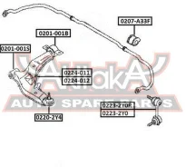 ������ ��������� ������������� D23 Nissan Nissan Maxima A33 1999-2006 ASVA 0207-A33F 0207A33F ����