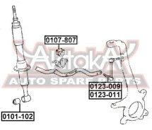 ������ ��������� ������������� D30 Toyota Toyota 4Runner/Hilux SURF KZN215 2002-2005 ASVA 0107-807 0107807 ����
