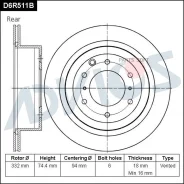 ��������� ���� Mitsubishi Pajero ����. ����. D 332�� 07- Advics D6R511B D6R511B ����