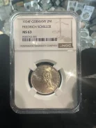 2 ����� �������� 1934 ��� 175 ��� ������� ������ MS63 ���� NGC ����