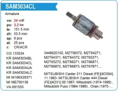 ����� ��������(�����) Mitsubishi 4D30 ��� (�����������) Others SAM3034KNR ����