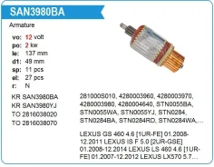 ����� ��������(�����) Toyota Tundra Pickup 5.7, Land Cruiser 5.7, Lexus GS 460 4.6 [1UR-FE] 01.2008-12 Krauf SAN3980 ����