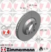 ���� ��������� ! �����. ����. 350x34/69-5x130 Porsche Cayenne, VW Touareg 3.2-5.0TD 02 Zimmermann 600.3227.20 600322720 ����
