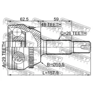 ���� �������� 29x55x26 | ��� ����/��� | Febest 0110ZZE132A48 0110ZZE132A48 ����