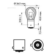 ����� ����������� ���������� PY21W BAU15s Vision 12V 21W ������� 2 �� Philips 12496NAB2 Philips 12496NAB2 12496NAB2 ����