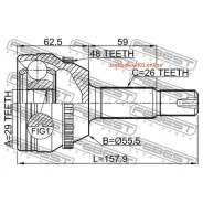 ���� �������� 29x55x26, ��� ����/��� Febest 0110ZZE132A48 0110ZZE132A48 ����