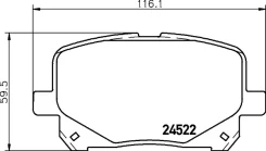 ������� ��������� �������� ����� PF-1448 Toyota Previa _R3_ 2.4 ACR30 08.2000 - 01.2006 Toyota Previa _R3_ 2.0 D-4D CLR30_ 03.2001 - 01.2006 Nisshinbo...