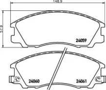 ������� ��������� �������� ����� Hyundai Terracan HP 2.5 TD 12.2001 - 12.2006 Hyundai Terracan HP 2.9 CRDi 4WD 12.2001 - 12.2006 Nisshinbo NP6059 NP60...