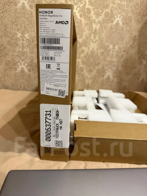 Honor MagicBook X 16. 16", 2����, ��� 512 ��, ���� 512���, WiFi: 1, Bluetooth: 1, ����������� �� 6��. ����