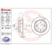 ���� ��������� ����. � �� ��������� Hyundai Sonata VI (YF) 06/09-12/15 / Hyundai Sonata VII (LF) 06/ Brembo 08A86921 Brembo 08A86921 08A86921 ����