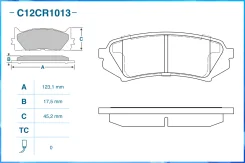 ������� ��������� ������ (Toyota LAND Cruiser 100 9807/Lexus LX470 9807) (TRW GDB3198) C12CR1013 Cworks C12CR1013 C12CR1013 ����