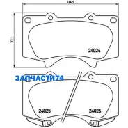 ������� ��������� �������� ������ Toyota: 4 Runner 95-, LAND Cruiser (J12_) 02- Brembo P83066 P83066 ����