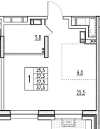 2-���������, ����� ���������� 38 ���. 1. �������, ����������, 37,3���.��., 2/25 ���� ����� � III ��. 2030 ����
