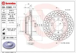 ��������� ���� Porsche: 911 Brembo 09C08511 09C08511 ����