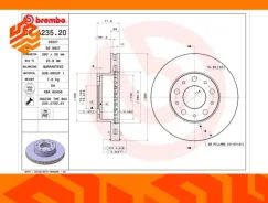 ���� ��������� Brembo 09A23520 ��������, �����/������ 09A23520 ����