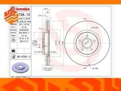 ���� ��������� Brembo 09A72811 ��������, �����/������ 09A72811 ����