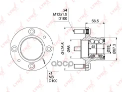 ������� ������ | ��� ����/��� | Mitsubushi Lancer (CK_) 95-00 [+ABS] LYNXauto ���. WH1128 WH1128 ����