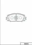 ������� ��������� ���. Toyota Prius 1.8 Hybrid 09- � ������������ ��������� D2315H MK Kashiyama D2315H ����