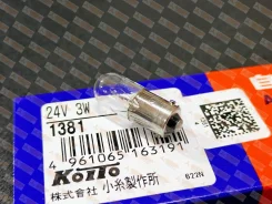 ����� � ������������� ������� BA9s Koito 1381 24V 3W 1381 ����
