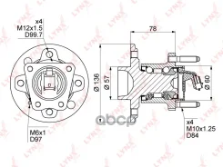������� ������ | ��� ����/��� | Opel Astra H 04-10 LYNXauto ���. WH1131 WH1131 ����