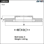 ���� ��������� ����� (HO) Advics ���. C6R218B C6R218B ����