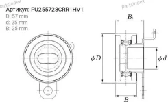 �������� ����� (0310) KOYO PU255728CRR1HV1 PU255728CRR1HV1 ����