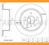 ���� ��������� (���) Toyota Camry 90-94 / Vista 90-94 / Lexus ES 96-01 / Toyota Camry 96-01 / Highla [ST4243133010] ST4243133010 ����