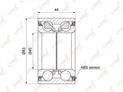 ��������� ������� �����. � ABS [44x45x83] Citroen C4 (B7) 09- / C5 (RD_) 09- / Peugeot 308 10- / 407 04- [+ABS] Citroen C4 II 1.2-2.0D 09- / C5 III 1....