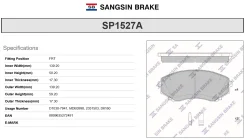 ������� ��������� Mitsubishi Pajero Sport III 15- SP1527A Sangsin SP1527A ����