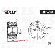 ����� ���������� ���� ���������� Hyundai Accent, Solaris 17 (Russia Plant-EUR) AG04001 Miles AG04001 AG04001 ����