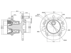 ��������� ���� Toyota Ipsum (SXM10) 96-01 / Gaia 98-04 (ABS/ ������=�����/ �����/ 2WD) SAT ST-42450-44010, �����/������ ������ ST4245044010 ����