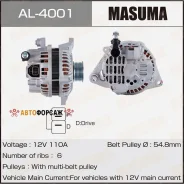 ��������� Masuma, Mazda / ZM-DE (12V/110A) Masuma AL-4001 Masuma AL4001 ����
