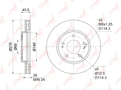 ���� ��������� ������������� (276x26) | ����� | LYNXauto BN1091 BN1091 ����