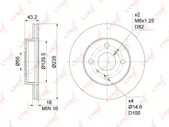 ���� ��������� ������������� (235x18) | ����� | LYNXauto BN1153 BN1153 ����