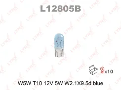 ����� W5W 12V W2.1X9.5D BLUE LYNXauto L12805B L12805B ����