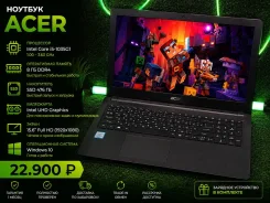 Acer. 15.6", 4����, ��� 8 ��, ���� 500���, WiFi: 1, Bluetooth: 1, ����������� �� 2��. ����