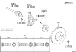 ��������� ���� Toyota Camry 2018-2024 43512F4030 AXVA70, �������� 43512F4030 ����