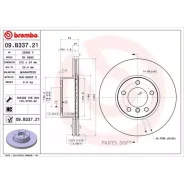���� ��������� BMW 3 (E90/E91/E92/E93) 05- �����. ����. D=312 Brembo 09B33721 09B33721 ����