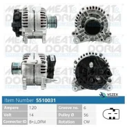 ��������� 14V 120A Audi A2 (8Z0), A3 (8L1), VW Golf III/IV/V Meatdoria 5510031 5510031 ����