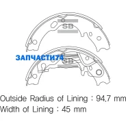 ������� ���������� �.! 2 ������� Hyundai Mighty/HD 45-78 04 Sangsin Brake SA159 SA159SNS SA159 ����