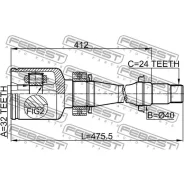 ���� ���������� ������ 32X40X24 Febest 0111CDT220RH 0111CDT220RH ����
