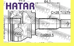 ���� �������� 37x59.5x28 ����� ������� Febest 0410CW6 0410CW6 ����