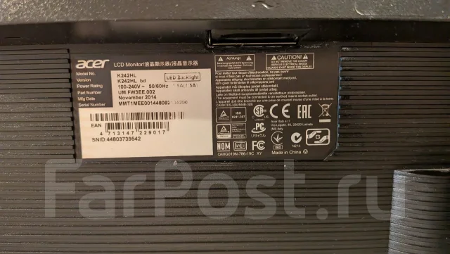 Acer. 24", ���������� �� (LCD, LED, QLED) ����